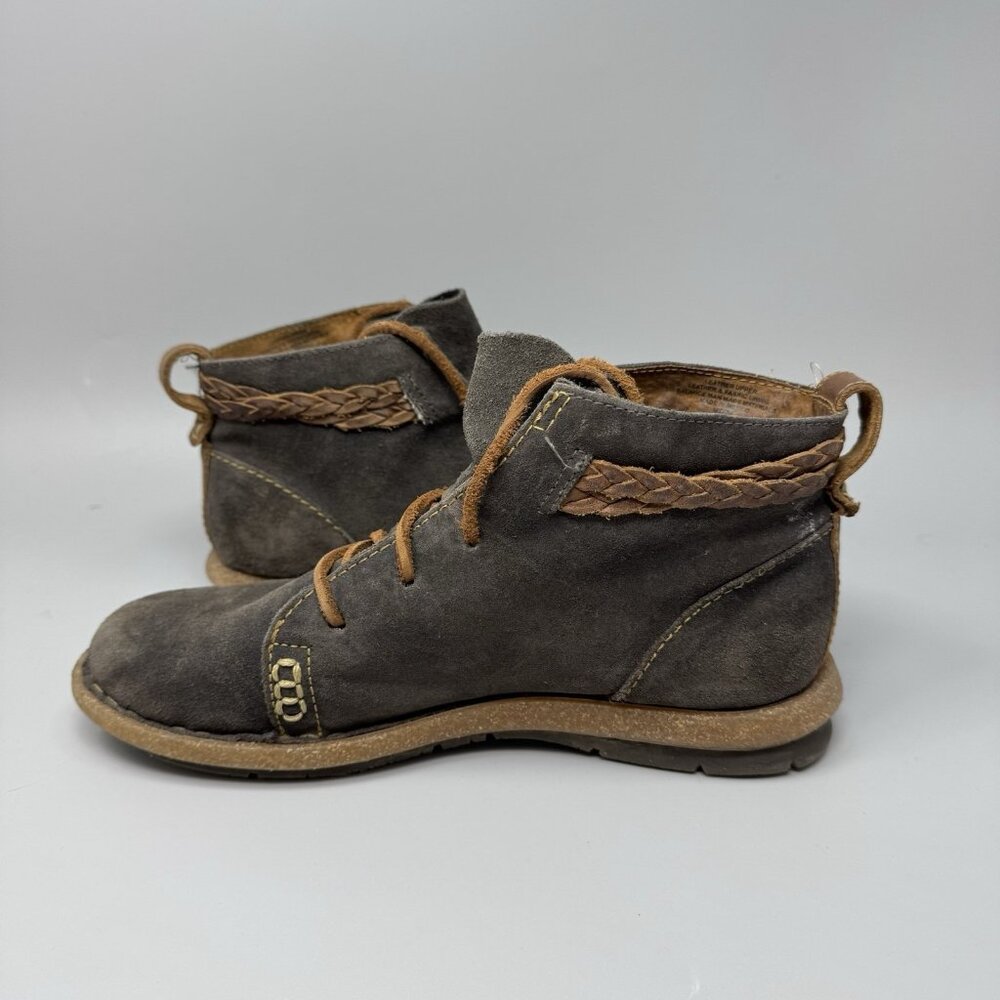 Born Temple Ankle Boots Women's 9.5M Brown Suede Leather Comfort Chukka - Picture 2 of 9